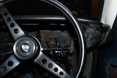 inside car looking through steering wheel.JPG and 